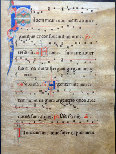 Antiphonarblatt um 1450