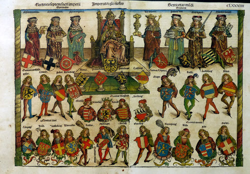 Colored woodcut Nuremberg, 1493